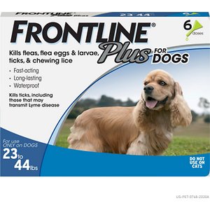 Frontline Plus Flea & Tick Spot Treatment for Medium Dogs, 23-44 lbs