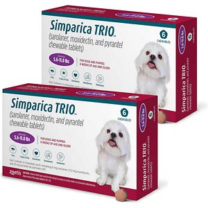 Simparica© Trio Chewable Tablet for Dogs, 5.6-11  lbs.  
